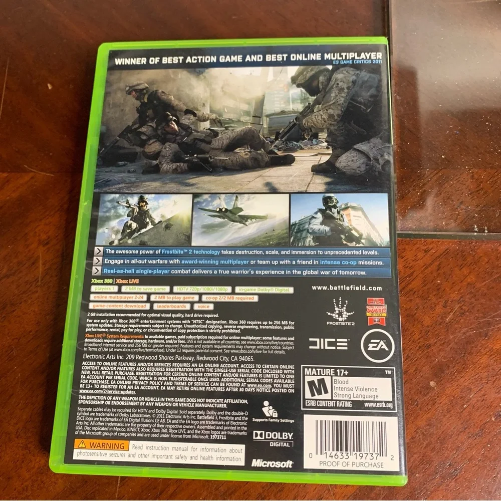 XBOX 360 Battlefield 3 Game